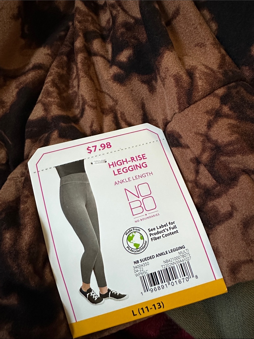 NOBO Brown and Black Tie-Dye High-Rise Legging